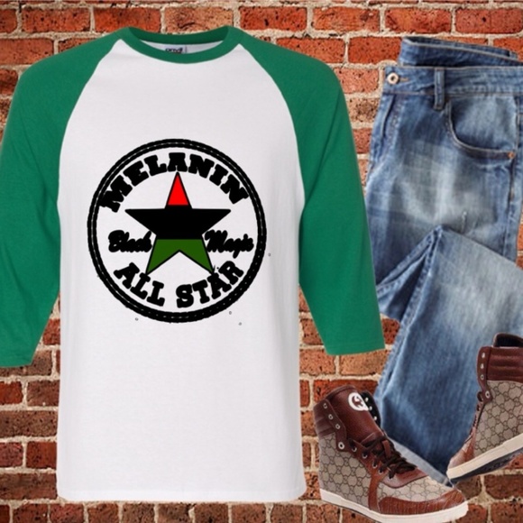 Melanin All Star Raglan Shirt - Picture 1 of 1